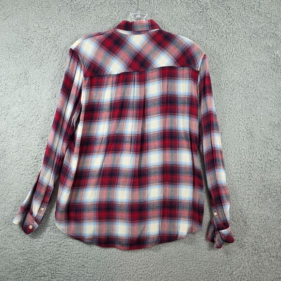 Gap + Pendleton Women Red Long Sleeve Button-Down Shirt Size S - Picture 8 of 12